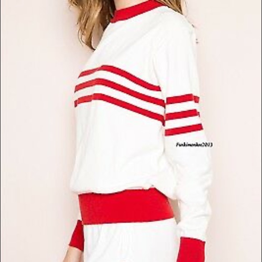 Red and white sweater